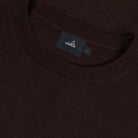 WAHTS label merino crewneck pullover with ribbed collar and cuffs
