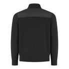 Dark anthracite hybrid jacket with full zip and ribbed knit back