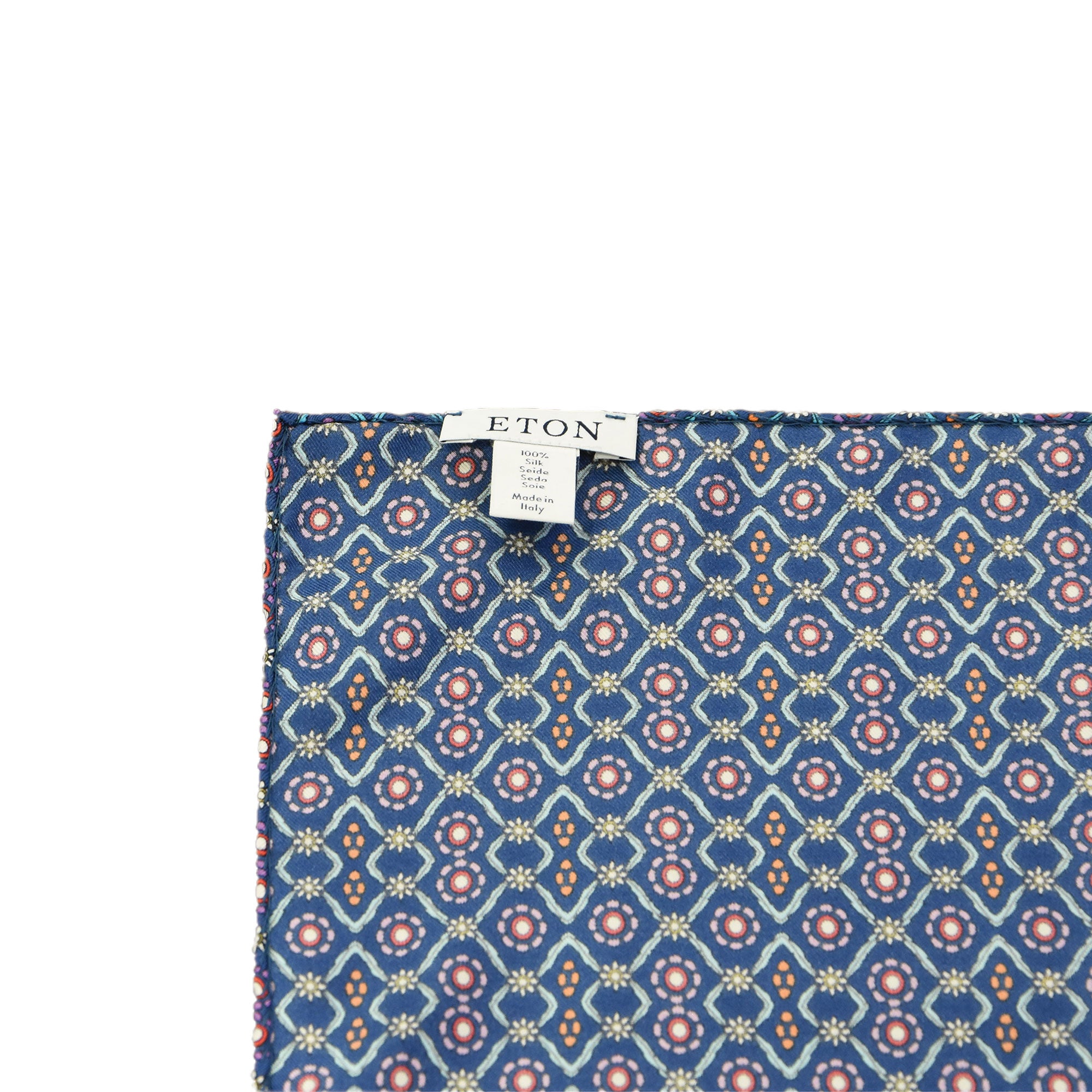 Eton Silk Pocket Square (Pattern Blue) Union 22