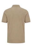 Beige polo shirt on a white background