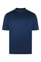 Navy blue lightweight T-shirt with crew neck and short sleeves