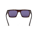 Tom Ford Cyrus acetate sunglasses, dark havana frame, square purple lenses