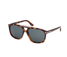 Tom Ford Brianna acetate sunglasses, dark havana frame, blue lenses