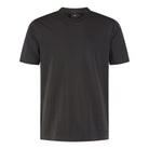 Men's stretch jersey t-shirt, dark anthracite, crew neck and short sleeves