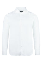 Herno white linen summer shirt, button-front and collared neckline