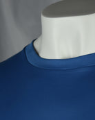 Blue active T-shirt with crew neck collar