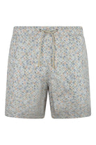 Paul & Shark Portofino swim shorts, beige geometric diamond watercolor pattern, drawstring