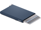 Navy fluted card protector with SECRID logo and slim card stack view