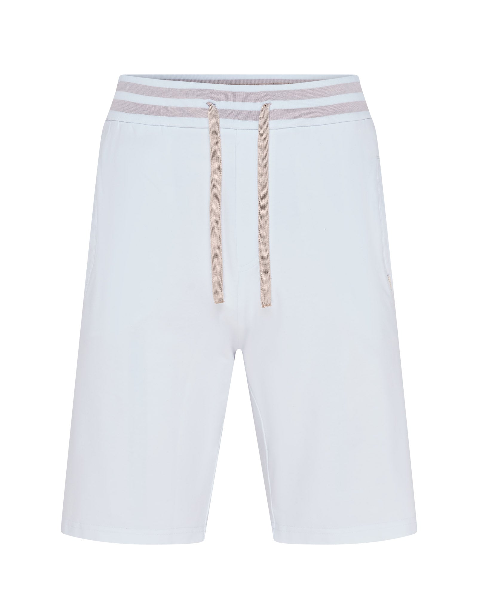 Paul Shark Shark Tag Extra Soft Cotton Stretch Shorts (White Gold)