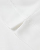 White Supima cotton T-shirt with detailed stitching at shoulder and sleeve