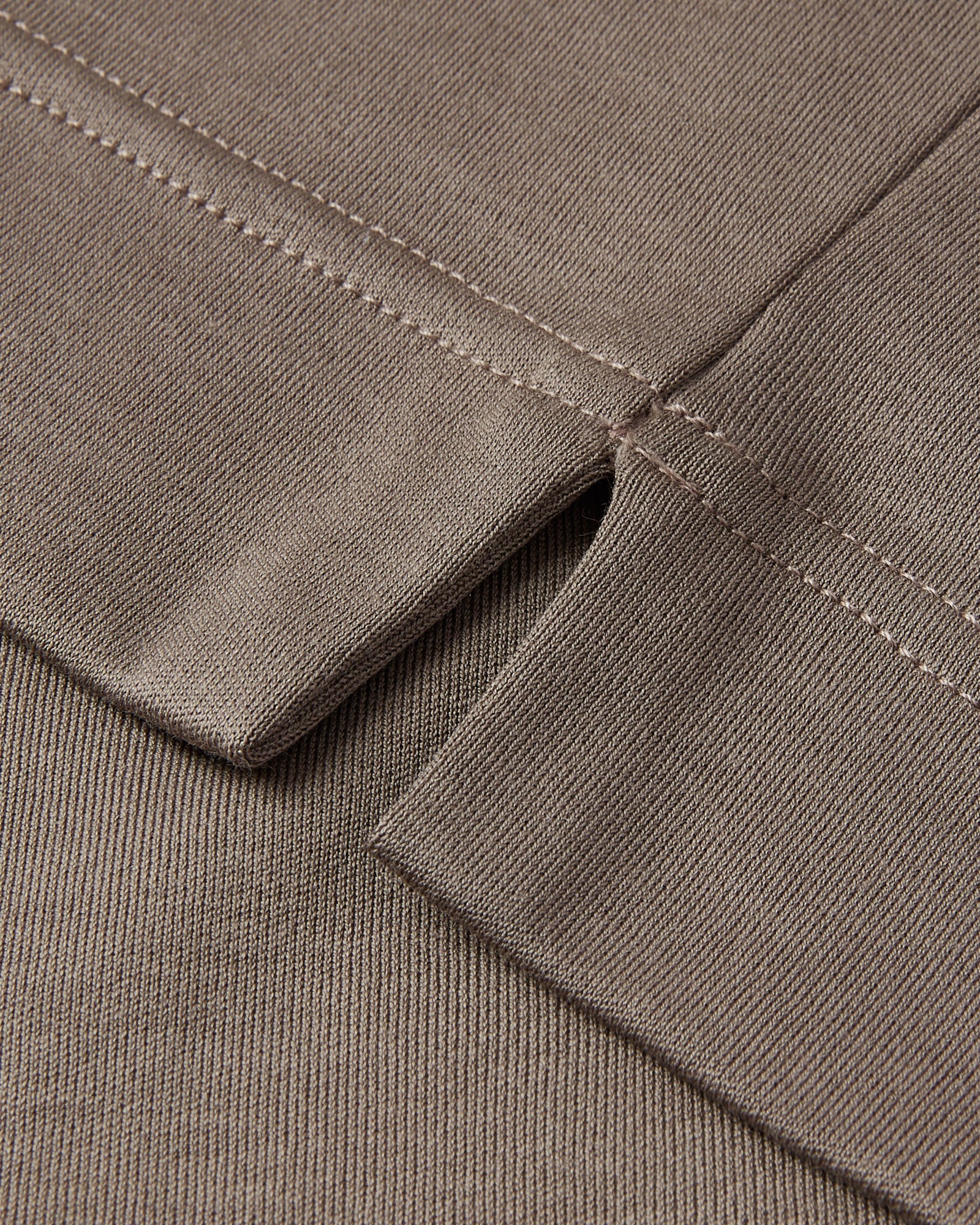Zattura supima cotton t-shirt side seam stitching, mushroom