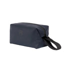 Waterproof wash bag in midnight blue with wrist strap and zipper closure.