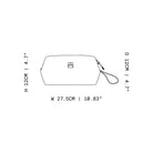 Waterproof wash bag dimensions: 27.5 cm W, 12 cm H, 4.7 cm D.